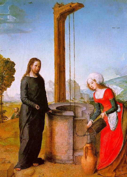 Juan de Flandes Christ and the Woman of Samaria Sweden oil painting art